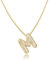 AFSTALR Damen bubble buchstaben kete Gold M ice out Balon halskette mit initial Anhanger Blase Schmuck 45+5cm