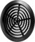 Vent Systems Registro d'aria nero da 80 mm, griglia di ventilazione attraverso la porta, con griglia di protezione dagli insetti, griglia di ventilazione rotonda per interni, bagno, armadio, garage