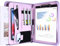 ProCase A4 Schreibmappe PU Kunstleder Konferenzmappe Portfolio mit Reißverschluss Klemmbrett Notizblock Business Dokumentenmappe, leichtes, langlebiges Material- Lila