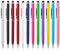 Stylet pour tablette tactile avec stylo à bille noir, stylet capacitif pour iPad, iPhone, Kindle, téléphone portable, tablette Samsung, Galaxy tous les écrans tactiles