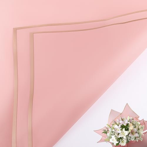 20 Blätter Blumenstrauß Geschenkpapier,Wasserdichtes Blumen Geschenkpapier Blumenpapier für Floristen Hochzeiten Geburtstagsfeiern Dekoration Geschenkverpackung DIY Kunsthandwerk 57cm Pink