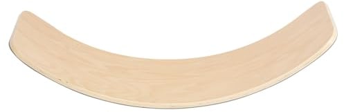 WOODENFUN Holz Kinder Balance Board Indoor Filz Anti Rutsch Holz Spielzeug Fernerkundung Montessori Spielzeug ab 3 Jahren Balancieren Kinder Holzspielzeug (83x30x1.5 cm)