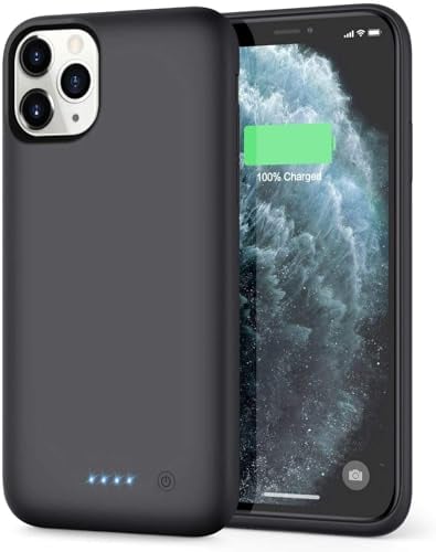 iPosible Custodia per iPhone 11 Pro Max, 7800 mAh, batteria supplementare, per iPhone 11 Pro Max [6,5 pollici), batteria portatile, colore nero