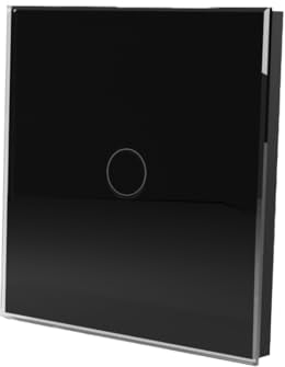 Luxus-Time Funk Bedienschalter Lichtschalter Wandsender Empfänger für Lampen und Steckdose zum Nachrüsten Kabellos Batterie Schalter Fernschalter Touch GWEN-A (1-facher Lichtschalter Schwarz GWEN)