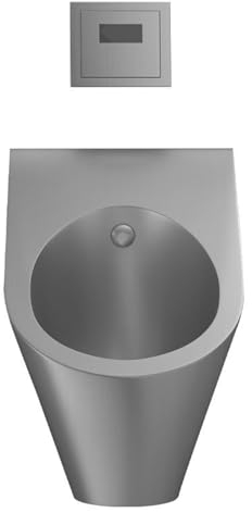 lwjunmm Urinal aus Edelstahl, intelligentes an der Wand montiertes Sensorurinal für Männer – kommerzielle spritzwassergeschützte Toilette, für Bars, mit automatischem Spülsystem,Gray
