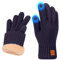 Risipu Winterhandschuhe für Frauen Damen Thermische Touchscreen Handschuhe mit Fleece Futter Weiche Warme Strickhandschuhe für Laufen Ski (Marineblau, M)