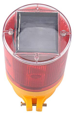 LED Warnsignalleuchte, Solarbetriebene Notfall Blitzlampe, 360 Grad Sichtabdeckung, Wasserdicht, für Notsituationen (Rot)
