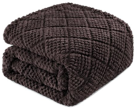 Whale Flotilla Manta Suave de Sofá, Mantas para Cama, Cálida y Mullida para Cualquier Temporada, 130 x 150 cm, Marrón Café