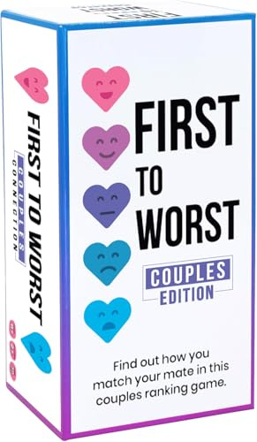 First to Worst Party Game – Couples Connection | Adult Relationship Card Game for Date Nights | Funny Ranking & Guessing Board Game for Friends, Valentine’s Day & Gift Ideas
