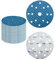 Dischi Abrasivi Blu Diamantati 150mm (6) - Gancio e Anello - Grana 80-32 Pezzi Anti-Intasamento con 15 Fori - Per Levigatrici Orbitali e a Disco