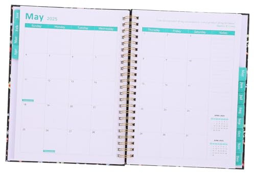 FRCOLOR Zeitplan-notizbuch Tagesplaner Notizblock Tagesplaner-notizbuch Tagesplan-notizbuch Terminplaner 2025 Tagesordnung Kalender Monatsplaner 2025 Planer-organizer-notizbuch Papier