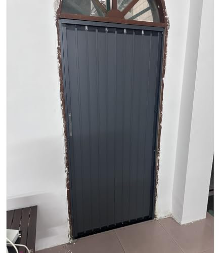 Falttür Falttüren Innentüren Schiebetür Mehrfach Gefaltete Außentüren, Innenküche, Badezimmer, Flur, Raumteiler, Akkordeontür, Aluminiumrahmen, Abschließbares Schiebetür-Ersatzset, Doppel-/Einzeltür(G