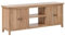Meuble TV Rustique avec Etagère de Rangement Gestion des Câbles Bois Clair Salton