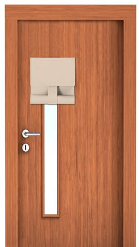 Maritown Classroom Door Window Curtains 1 Panel No Drill Blackout Privacy French Door Blinds Front Door Curtain Stick on Shades for Patio Door Backdoor Classroom Glass Door Window Cover