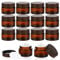 Zikenis 12 Pièces Verre Ambré Boîte Vide,récipients en Verre Marron de 30 ML avec couvercle et doublure,Pot de Crème en Verre Brun,protection UV,pour lotions,cosmétiques,crèmes,huiles essentielles