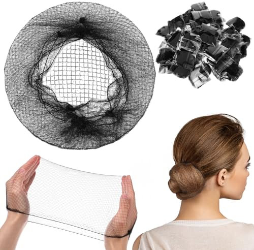 40 Stück Haarnetze für Dutt und Schlafen, Elastisch, Unsichtbares Netzgewebe, Perückennetze für Lebensmitteldienstarbeiter, Haarnetze für Frauen
