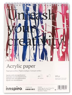 Blocco carta acrilica A3 12 pagine 400 g.