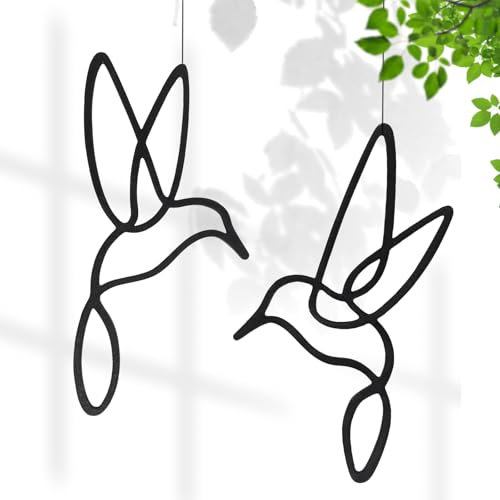 Lineart - Juego de pájaros para colgar, diseño elegante y atemporal, decoración para ventanas, decoración de ventana, decoración para todo el año, decoración de ventana, decoración de primavera