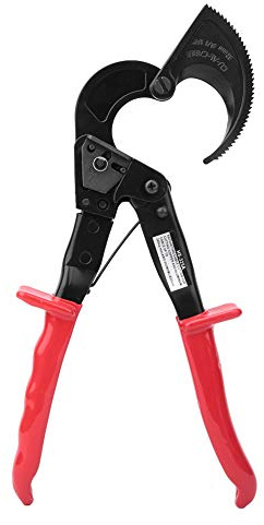 RASTKY HS-325A Ratchet Cable Cutter - ² Insulated HCS Copper and Aluminum Cutting Tool, Ergonomic Design Long-Term Use, Thick Non-Slip Handle with Lock, and Wear-Resistant (HS-325A)