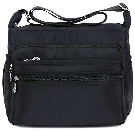 XUEREY Women's Multi-Pocket Casual Crossbody Handbags Waterproof Shoulder Nylon Bags, 2 Size