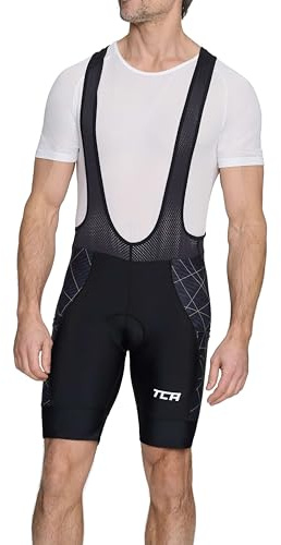 TCA Salopette Ciclismo Uomo con Fondello Professionale – Pantaloncini Bici con Bretelle e Tasche Laterali – Tessuto ad Asciugatura Rapida per Bici da Corsa, Gravel e MTB