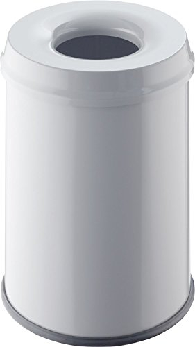 Helit H2515482 - Sicherheits-Abfallbehälter, 15 Liter, lichtgrau