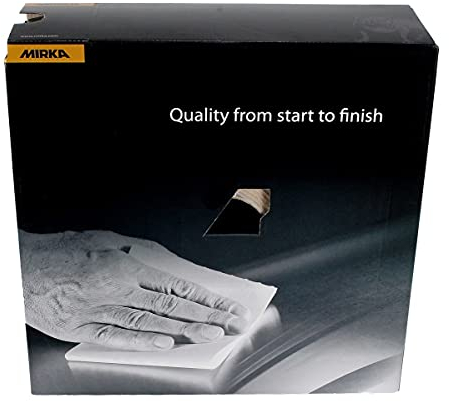 Mirka 2912707022 Goldflex Weiches Schleifpapier - 115 x 125mm Grip - P220 Grit - Körnung:Aluminiumoxid - Kunstharz über Kunstharz - Unterlage:A-Latexpapier, PE-Schaum -Gold- Packung enthält 200 Stück