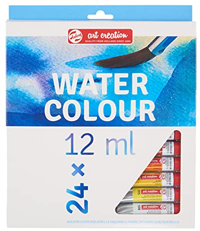Talens Art Creation Aquarellfarben Anfänger-Set mit 24 Farben (12-ml-Tuben) | Malen für Erwachsene