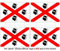 Sardinien sardischen Historische Flagge Italien Sardegna, sardigna Italia 5,1 cm (50 mm) Vinyl bumper-helmet Sticker, Aufkleber X4