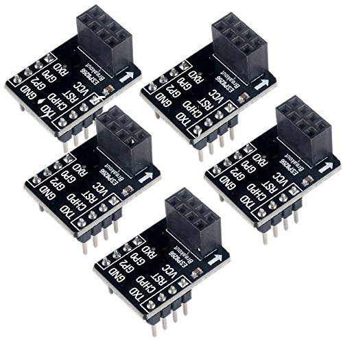 DIYnik ESP8266 ESP-01 ESP-01S Breakout Board Breadboard Adapter PCB for Serial Wifi Transceiver Network (pack of 5pcs)