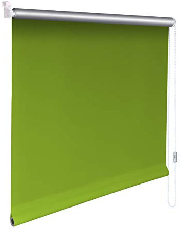 Sonnenschutz-HH® - Mini Thermo Verdunkelungsrollo Thermorollo Minirollo Rollo KLEMMFIX Seitenzugrollo Kettenzugrollo inkl. Klemmträger ohne Bohren - Außenmaß Breite 105 x 130 cm Höhe - Limone