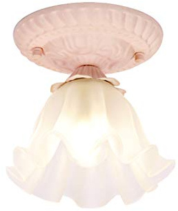 GDLight Mediterranean Blue Deckenleuchte für Flur 6,3-Zoll-Minimalism Pastoral Erröten-Einfassung Flur-Decken-Lampe für Eingang Treppen Balkon,Rosa