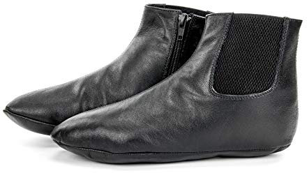 Miss Tesettür Echter Halal Leder Reißverschluss Khuffain | Sunnah Khuff Socken für Moschee, Schwarz/Kalb -Leder, Schuhgröße: USA 11 (EU 45)