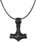 YUMUN - Collar de martillo de Thor, collar vikingo de acero inoxidable, collar de Amuleto colgante de martillo Thor, collar nórdico vikingo, joyas vikingo Norse para novios hombres mujeres unisex
