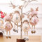 Weihnachtlicher Baumschmuck Weihnachtsbaumanhänger Set of 4, Weihnachtsbaumschmuck Engel, Anhänger Weihnachtsbaum Deko, Christbaumanhänger Tannenbaumschmuck, Filz Geschenke Weihnachtsdeko Rosa weiß