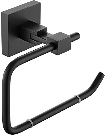 Bristan SQ BLK Square Toilet Roll Holder, Black