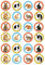 24 edible RAbbit Rabbits Bunnies kids childrens party decorations style cake decorations Iced Icing CupCake Toppers