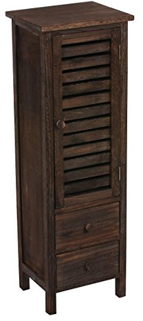 Mendler Kommode Schrank AM, 90x30x25cm, Shabby-Look, Vintage - braun