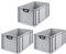 PROREGAL SuperSparSet 3x Eurobox NextGen Portable Duo | HxBxT 32x40x60cm | 65 Liter | Eurobehälter, Transportbox, Transportbehälter, Stapelbehälter