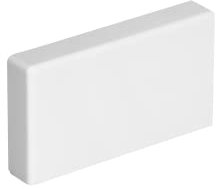 KOMIB 110 x 60 mm Kabelkanal /4 Farben/Kabelschacht / (mit Montagelochung im Boden) / je Stange 2 Meter (Reinweiß (RAL 9010), Endstück)