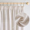 Woaboy Cortinas Lino con Cinta Fruncidora Visillos Dormitorio Ventana Translúcido Cortinas Modernas para Salón Habitación 2 Piezas 140x245cm Blanco Blanqueado