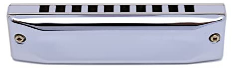 Standard Mundharmonikas Mundharmonika Diatonisch Professionelles 10-Loch-Mundharmonika-Aluminiumkamm-Musikinstrument (Color : Key C)