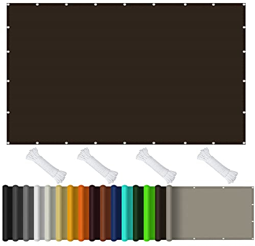 Sonnensegel Sonnenschutz Sonnendach Wasserdicht 1.7 x 1.7 m, Sonnenschutz Markise 98% UV Schutz mit Ösen und Befestigungsseile für Garten Terrasse Camping, Schwarz