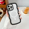 XIZYO Magnetic Clear Case for iPhone 14 Pro Max Compatible with MagSafe, Cute Transparent Curly Wave Frame Aesthetic Design Soft TPU Case, for Women Girls Slim Shockproof Bumper Phone Case, Black