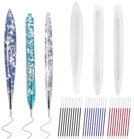 haierdidi Epoxidharz Formen Kugelschreiber silikonform epoxidharz Epoxidharz Formen 9 Stück Stifteform für DIY Epoxidharz Formen Silikon Epoxidharz Formen