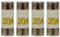 20 Amp Consumer Unit Fuses UK - BS1361 20A - For Fuses Carriers - Immersion Heaters and Radial Circuits - 4 Pack
