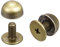 QUARKZMAN Remaches de Tornillo, Remache Redondo de 8x5mm 12 Juegos, Tachuelas Espiga de Cuero para Cartera Bolso Artesanía Cuero, Tono Bronce