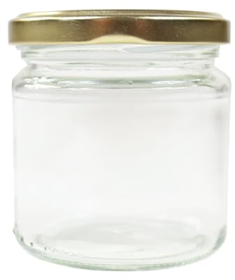 48x Twist Off Gläser 250g (212ml) im Karton mit Deckel für Lebensmittel Honiggläser Neutralgläser Glas Bienen Honig Marmelade Früchte Vorratsglas Rundgläser, Motiv