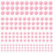 2000+pcs Self Adhesive Pearl Stickers for Hair, Face, Makeup, Eye, Nail, Crafts, 3mm, 4mm, 5mm, 6mm (Pink)