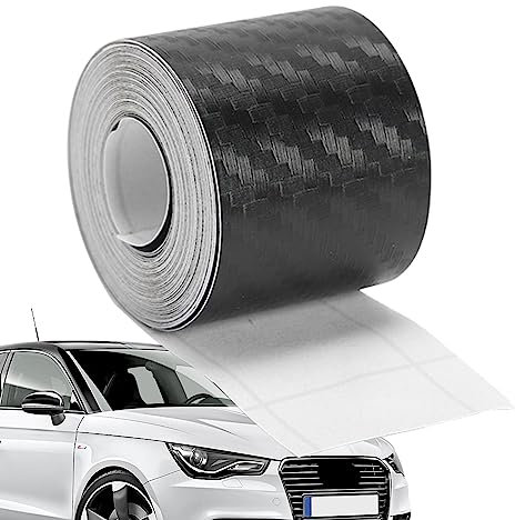 Quzente Nastro per Dettagli in Fibra di Carbonio, Detailing Film Car Tape Wrap Adesivi, Adesivo Impermeabile Autoadesivo in Tessuto Twill, Adesivo AntiGraffio per cruscotto Auto, paraurti